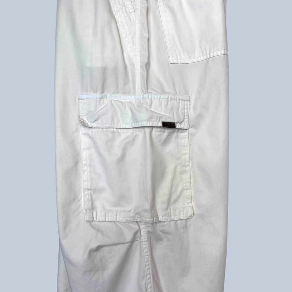 Talentless Cargo Pant Drawstring Wide Leg in Cream Casual Streetwear Women Small - Picture 6 of 16